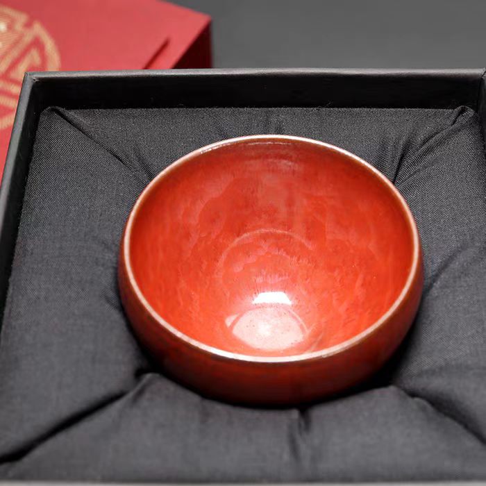 LIAO SHE SHENG  Handmade Hundred Flower Tea Bowl